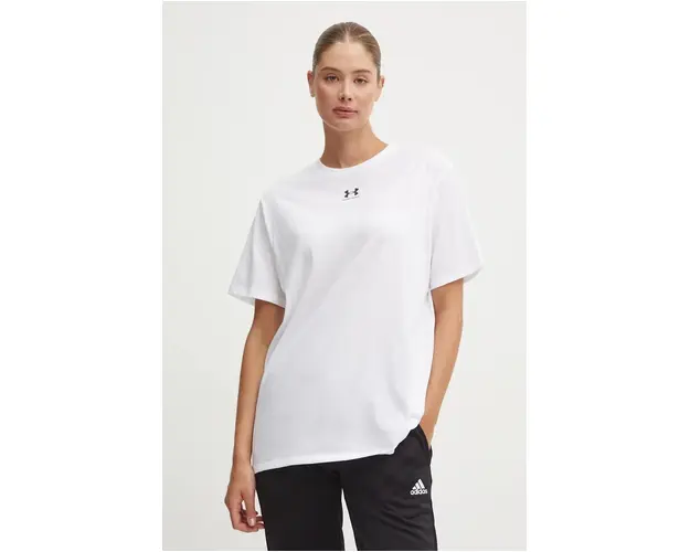 Under Armour tricou Campus femei, culoarea alb, 1387193