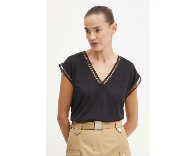 Morgan tricou DOYAL femei, culoarea negru, DOYAL