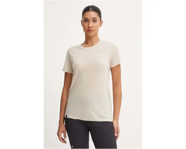 Salewa tricou sport Eagle Minilogo culoarea bej, 00.0000028855