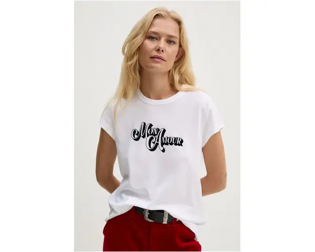 ZADIG&VOLTAIRE tricou din bumbac femei, culoarea alb, JWTS01657