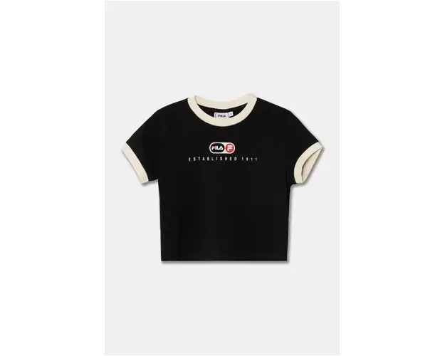 Fila tricou Luverne femei, culoarea negru, FAW0913
