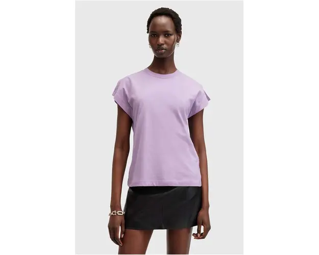 AllSaints tricou din bumbac RUE TEE femei, culoarea violet, W185JB
