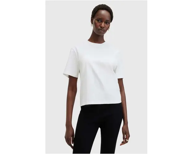 AllSaints tricou din bumbac HOLLI femei, culoarea alb, W187JB