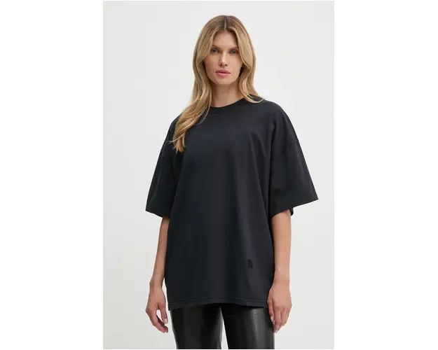 Nanushka tricou din bumbac WREN femei, culoarea negru, NU24CRSH00499
