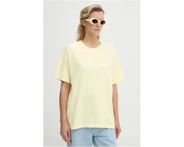 Nanushka tricou din bumbac REECE femei, culoarea galben, NU24PFSH03511