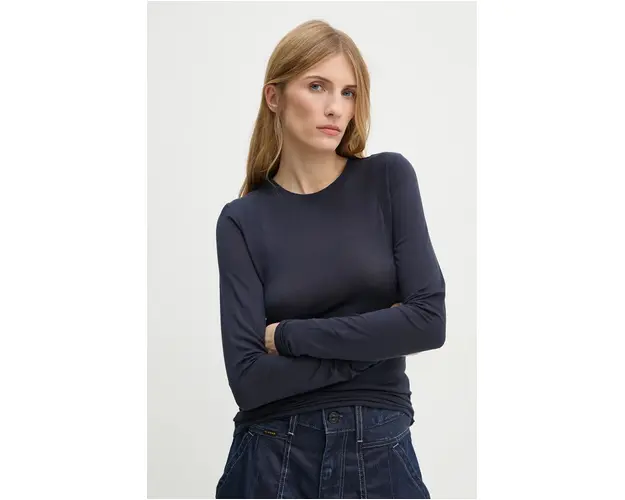 G-Star Raw longsleeve din bumbac culoarea albastru marin, D25058-C954