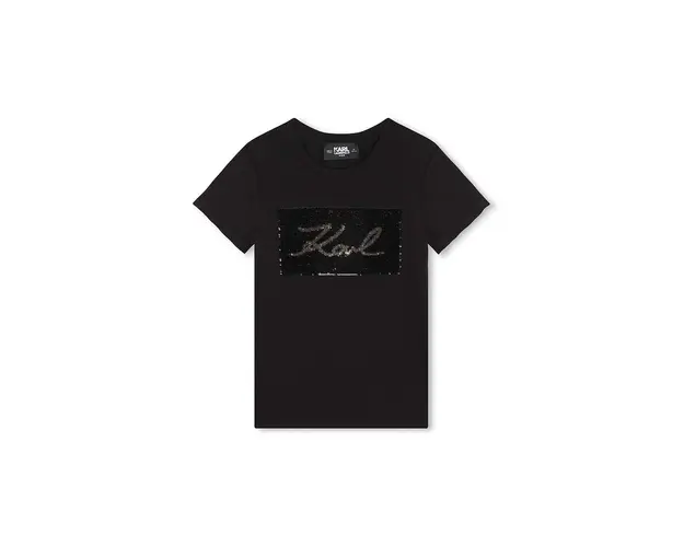 Karl Lagerfeld tricou copii culoarea negru, Z30210