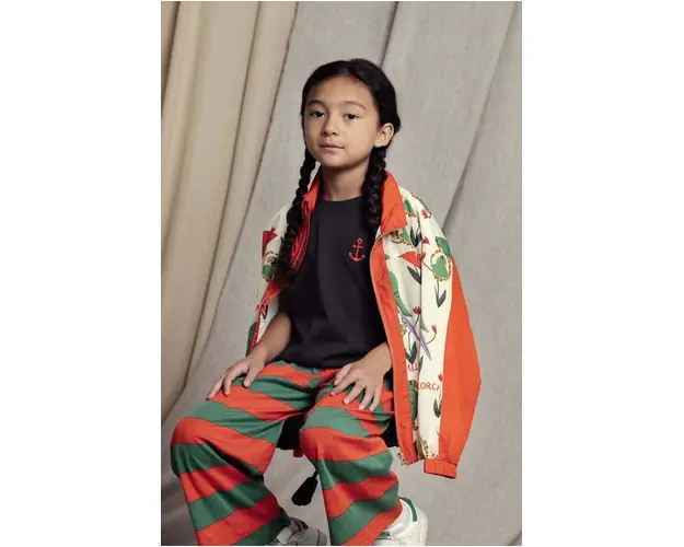 Mini Rodini tricou de bumbac pentru copii Anchor culoarea negru, neted