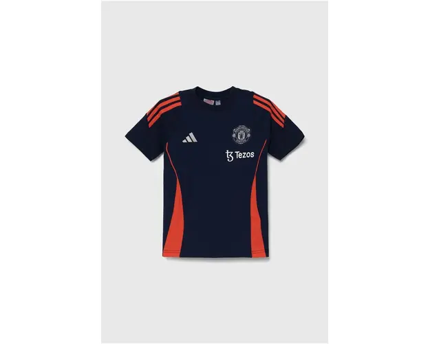 adidas Performance tricou de bumbac pentru copii MUFC TEEY culoarea albastru marin, cu imprimeu, IT2022