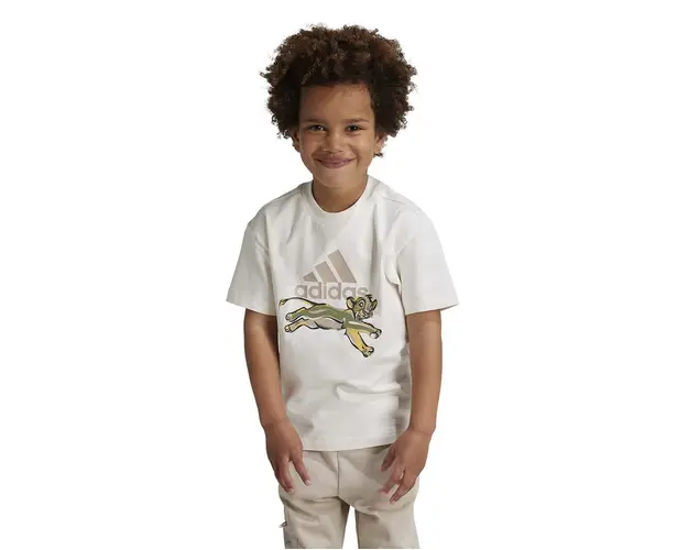 adidas tricou de bumbac pentru copii LK DY LK T x Disney culoarea bej, cu imprimeu, IV9643