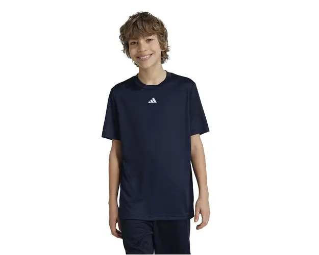 adidas tricou copii J TR-ES T culoarea albastru marin, neted, IW0852