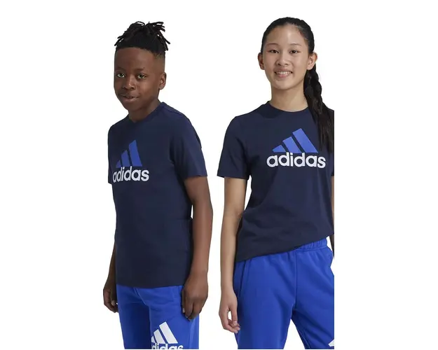 adidas tricou de bumbac pentru copii U BL 2 TEE culoarea albastru marin, cu imprimeu, IX9529