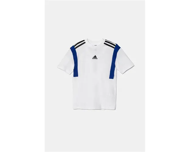 adidas tricou de bumbac pentru copii B T CB culoarea alb, cu imprimeu, JE0316