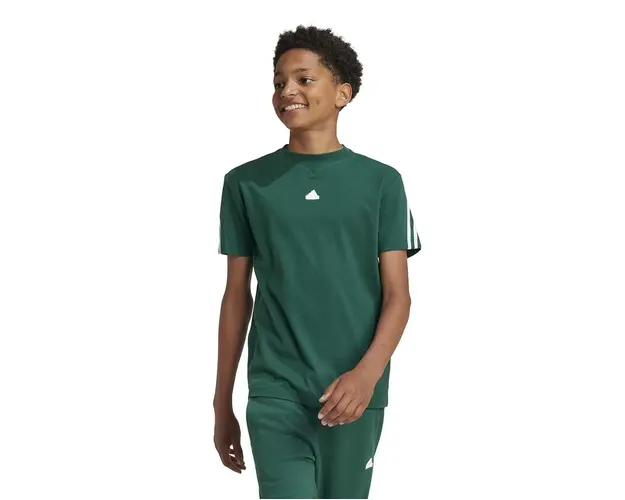 adidas tricou de bumbac pentru copii U FI 3S T culoarea verde, cu imprimeu, IX3652