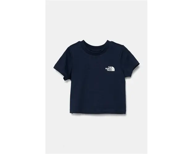 The North Face tricou de bumbac pentru copii REDBOX S/S TEE culoarea albastru marin, neted, NF0A89H58K21