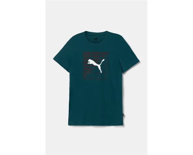 Puma tricou de bumbac pentru copii PHICS Tee 1 culoarea verde, cu imprimeu, 683404