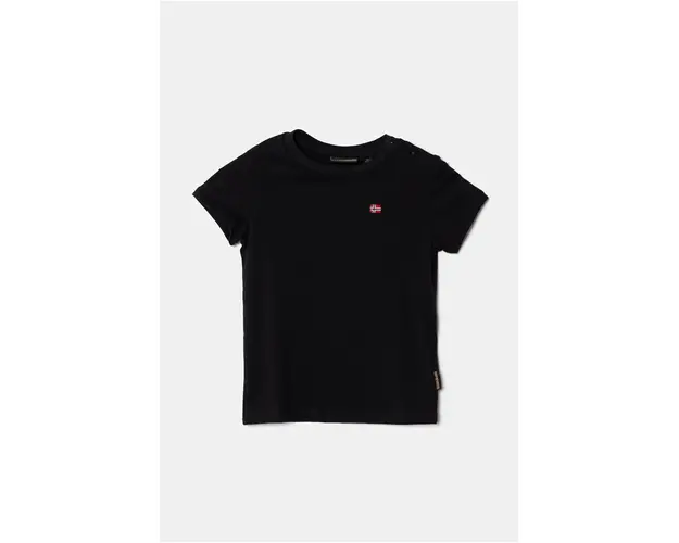 Napapijri tricou de bumbac pentru copii SALIS SS 2 culoarea albastru marin, neted, NP0A4GEH1761