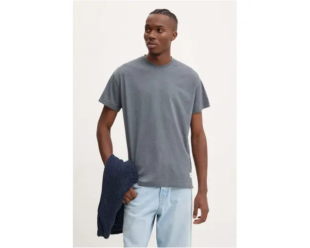Samsoe Samsoe tricou SACHARLES barbati, culoarea gri, neted, M24200031