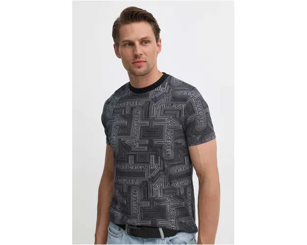 Karl Lagerfeld tricou din bumbac barbati, culoarea negru, modelator, 543224.755084