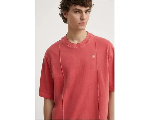 G-Star Raw tricou din bumbac barbati, culoarea roz, neted, D24631-C756