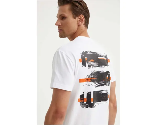 G-Star Raw tricou din bumbac barbati, culoarea alb, neted, D24684-C336