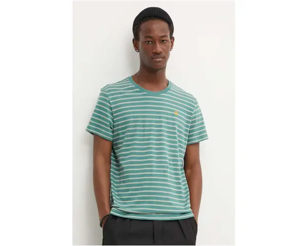G-Star Raw tricou din bumbac barbati, culoarea verde, modelator, D24941-C339