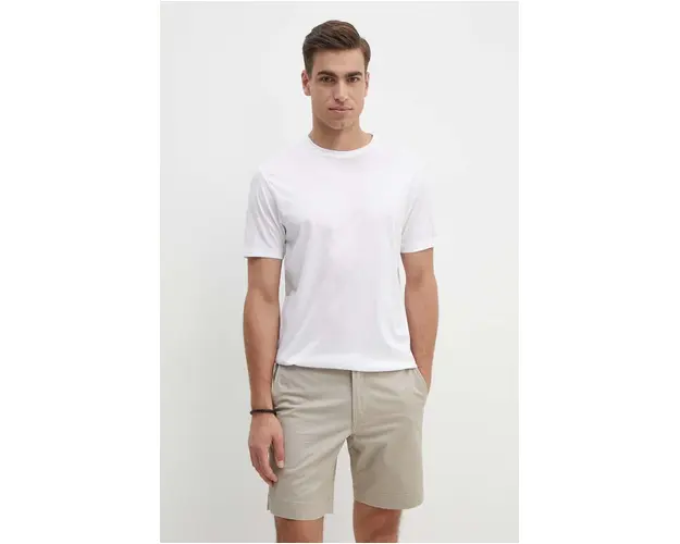 BOSS tricou barbati, culoarea alb, neted, 50513674