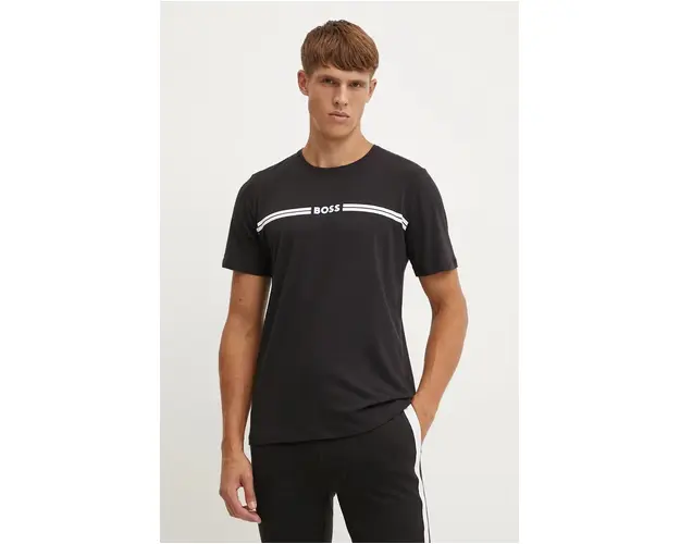 BOSS tricou barbati, culoarea negru, cu imprimeu, 50522143