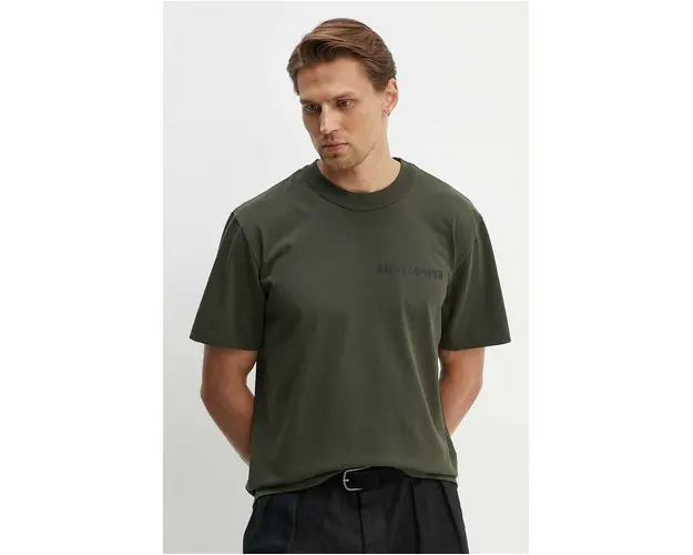 Sunflower tricou din bumbac barbati, culoarea verde, cu imprimeu, 2013