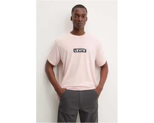 Levi's tricou din bumbac barbati, culoarea alb, cu imprimeu, A2082