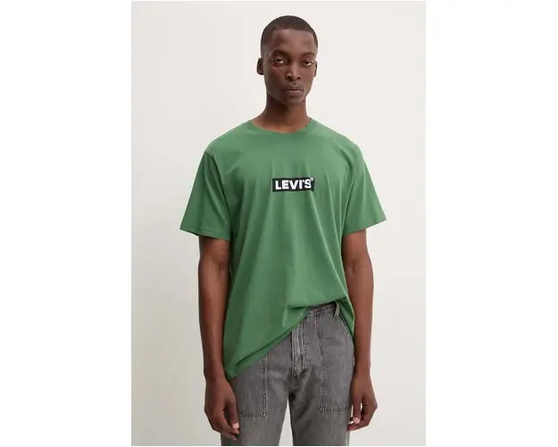 Levi's tricou din bumbac barbati, culoarea alb, cu imprimeu, A2082