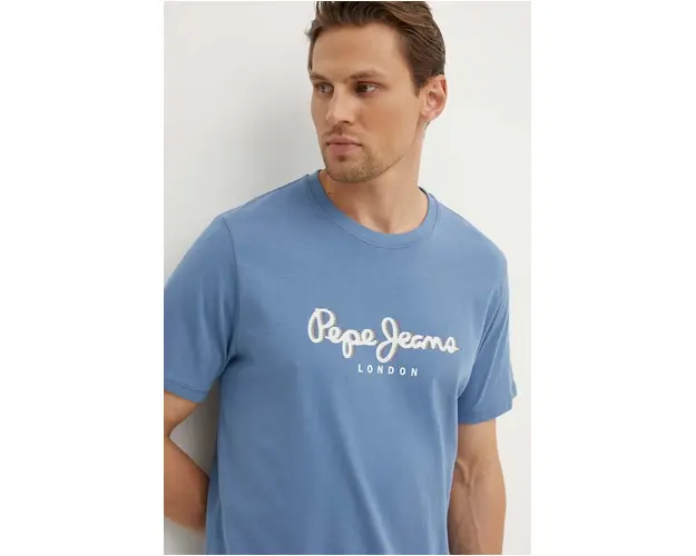 Pepe Jeans tricou din bumbac ABEL barbati, cu imprimeu, PM509428