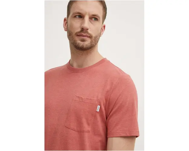 Pepe Jeans tricou MANS TEE barbati, culoarea roz, neted, PM509434