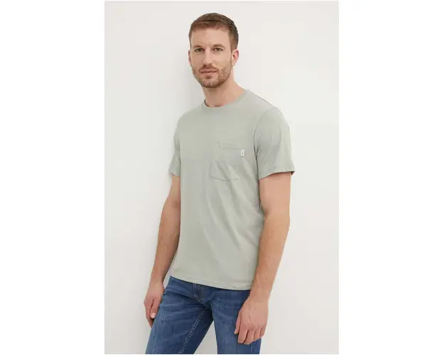 Pepe Jeans tricou MANS TEE barbati, culoarea verde, neted, PM509434