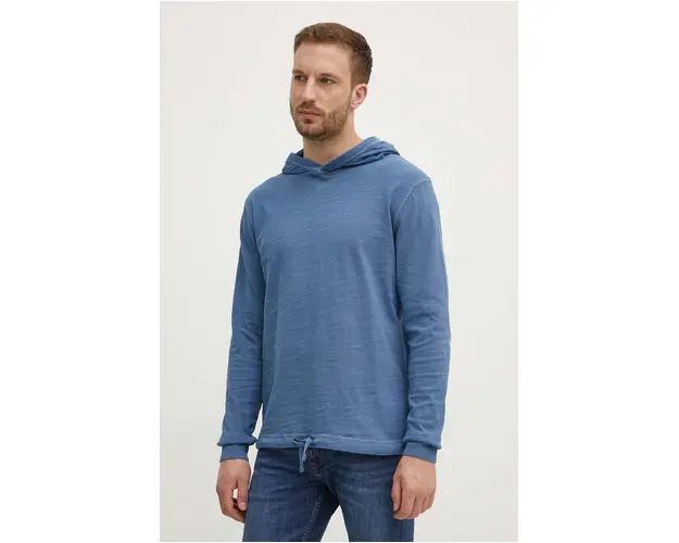 Pepe Jeans hanorac de bumbac ABRAHAM barbati, cu gluga, neted, PM509438