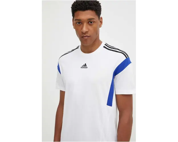 adidas tricou din bumbac barbati, culoarea alb, modelator, JJ1533