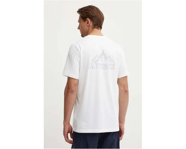 adidas TERREX tricou barbati, culoarea alb, neted, IZ0465