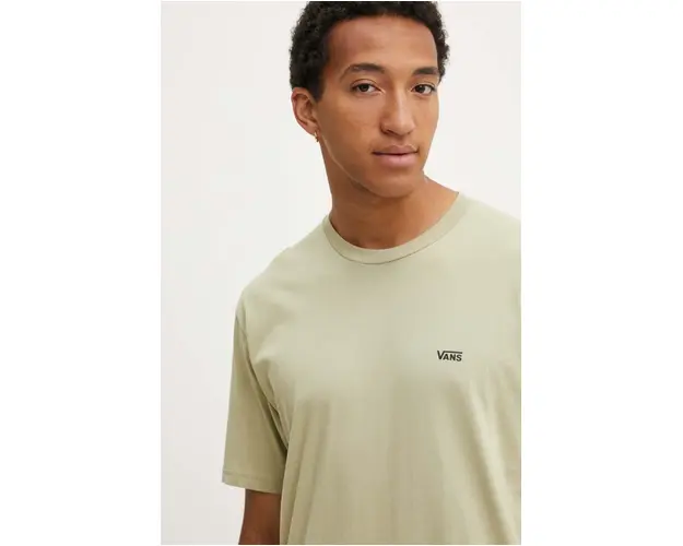 Vans tricou din bumbac barbati, culoarea verde, cu imprimeu, VN0A3CZED3Z1