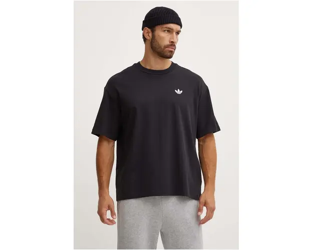 adidas Originals tricou barbati, culoarea negru, neted, IY7381