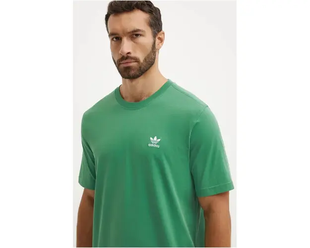 adidas Originals tricou din bumbac barbati, culoarea verde, cu imprimeu, IZ2106
