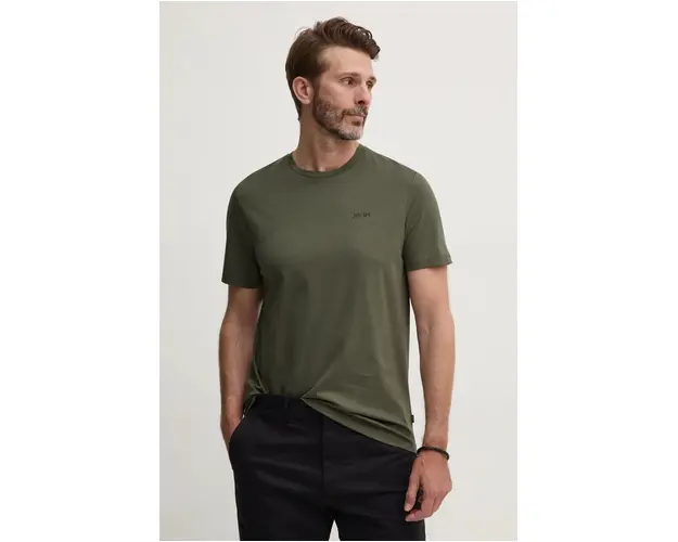 Joop! tricou din bumbac barbati, culoarea verde, neted, 30041080