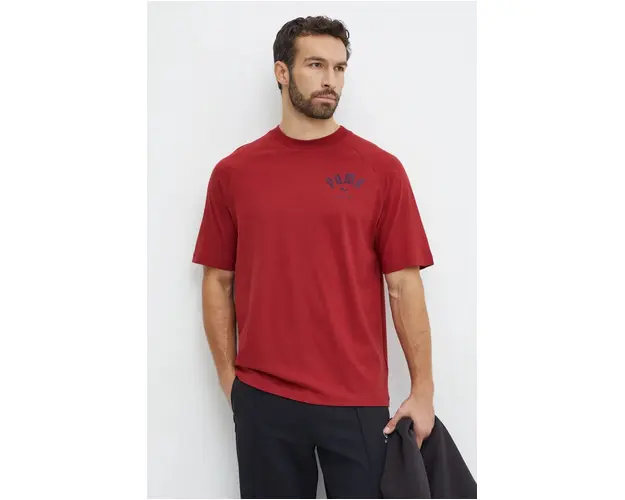 Puma tricou Classics Play Paris barbati, culoarea rosu, neted, 626767