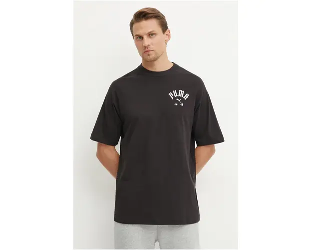 Puma tricou Classics Play Paris barbati, culoarea negru, neted, 626767