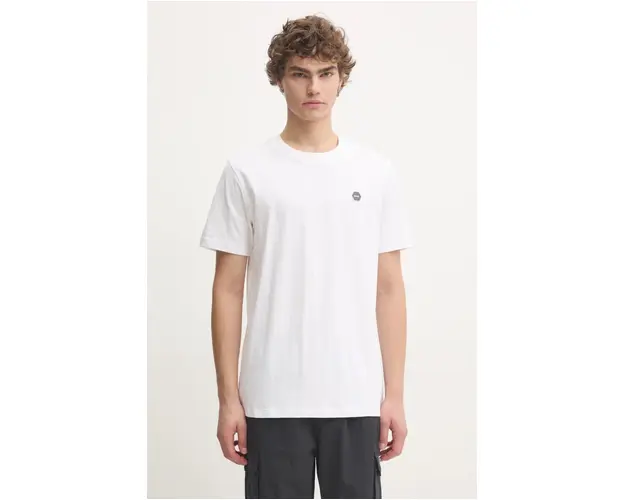 BALR. tricou din bumbac Hexline barbati, culoarea alb, cu imprimeu, B1112 1255