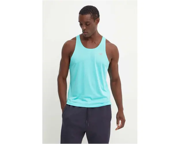New Balance tricou de antrenament culoarea verde, MT41250CYJ