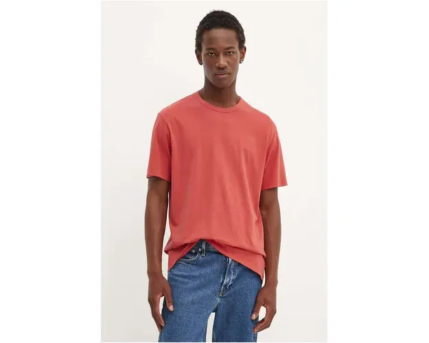 Levi's tricou din bumbac barbati, culoarea rosu, neted, A3756