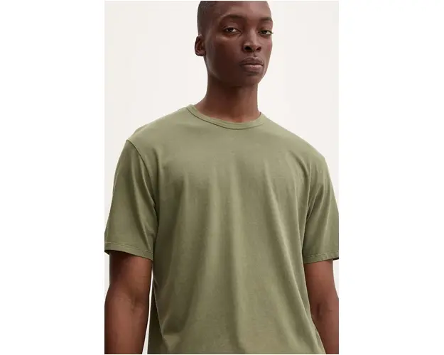 Levi's tricou din bumbac barbati, culoarea verde, neted, A3756