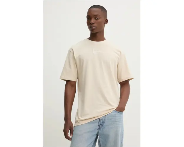 Karl Kani tricou din bumbac barbati, culoarea bej, cu imprimeu, 60300098
