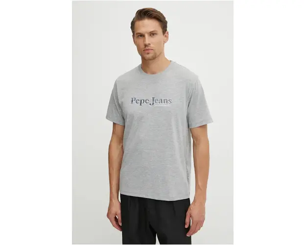 Pepe Jeans tricou SOMERS TEE barbati, culoarea gri, cu imprimeu, PM509649
