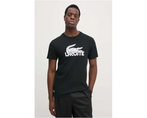 Lacoste tricou barbati, culoarea rosu, cu imprimeu, TH2508